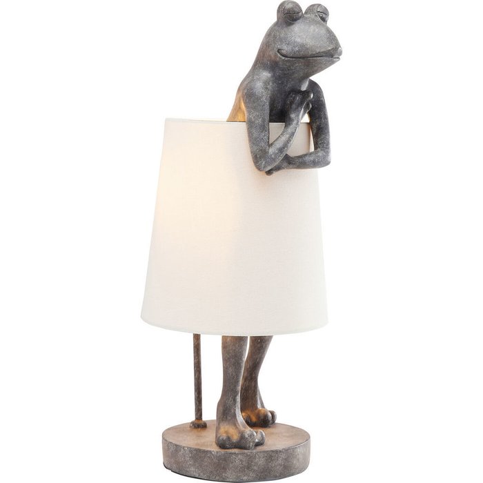Лампа настольная Frog с белым абажуром