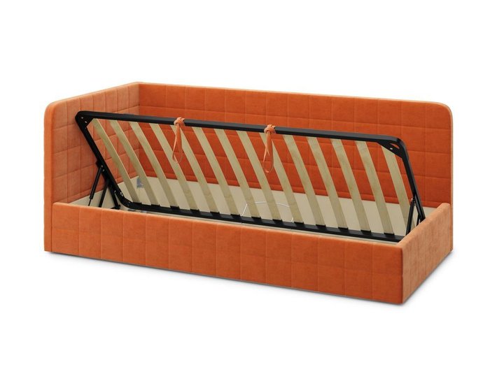 Кровать с подъемным механизмом Tichina left 90х200 оранжевого цвета