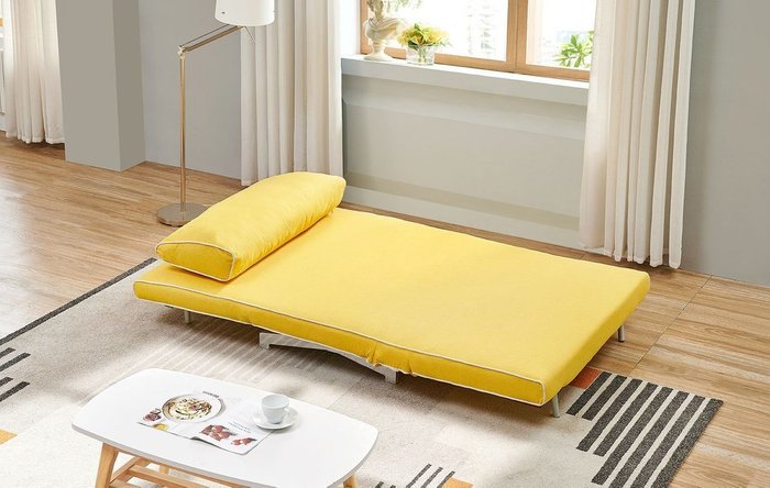 Диван-кровать Denny желтого цвета