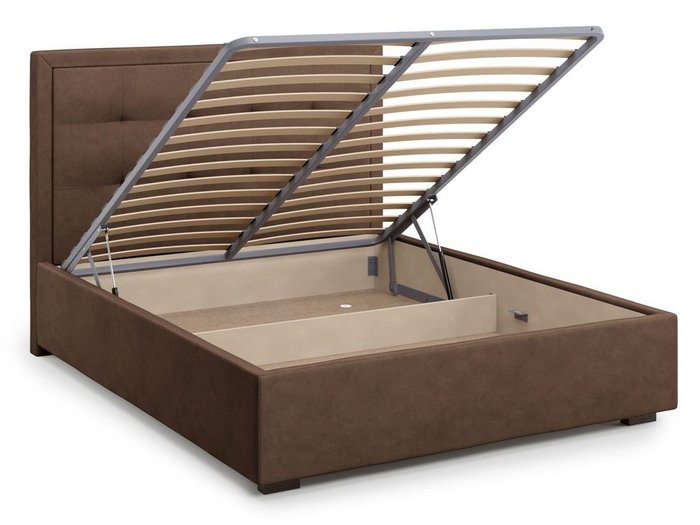 Кровать Komo 160х200 коричневого цвета с подъемным механизмом 