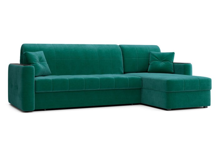 Угловой диван-кровать Ницца зеленого цвета