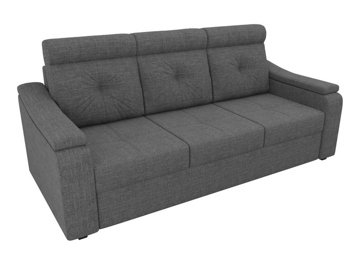 Прямой диван-кровать Джастин серого цвета