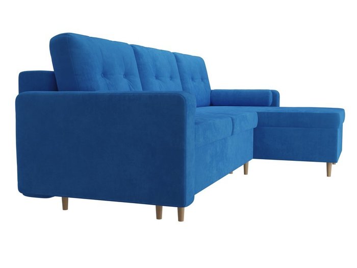 Угловой диван-кровать Белфаст голубого цвета  - лучшие Угловые диваны в INMYROOM