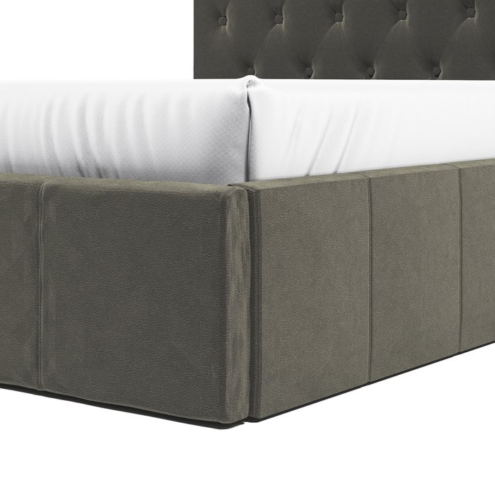 Кровать Инуа 180х200 темно-серого цвета с подъемным механизмом 