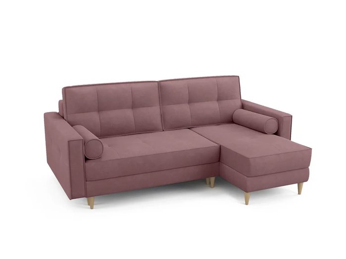 Угловой диван ОТТО правый светло-розового цвета