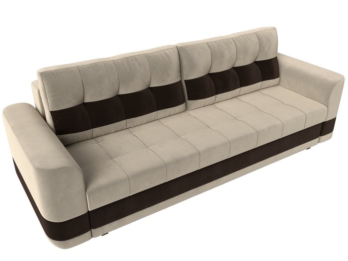 Прямой диван-кровать Честер  бежево-коричневого цвета