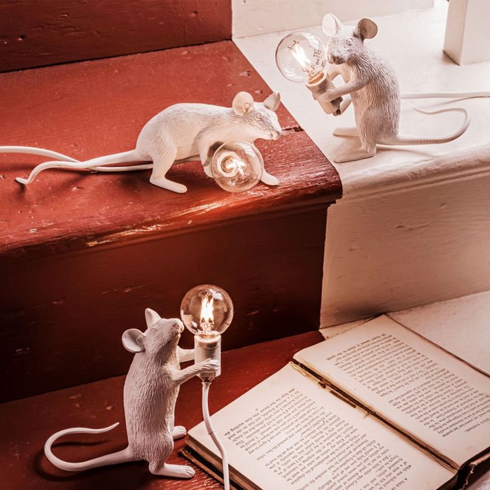 Настольная лампа SelettI Mouse Lamp Sitting