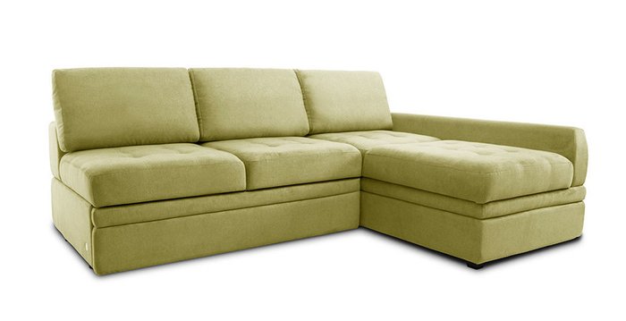Угловой диван-кровать Бруно зеленого цвета