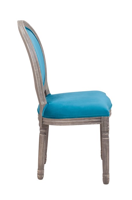 Интерьерный стул Volker blue velvet синего цвета