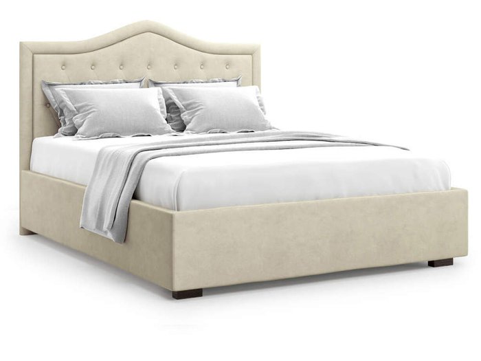 Кровать Tibr без подъемного механизма 160х200 бежевого цвета - купить Кровати для спальни по цене 20085.0