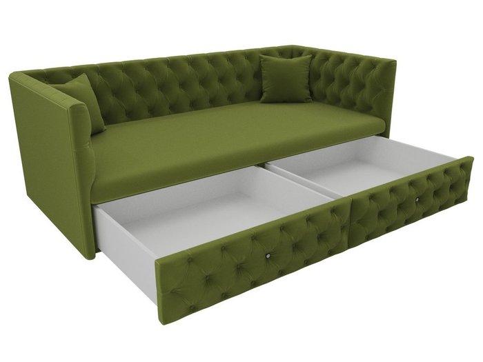 Прямой диван-кровать Найс зеленого цвета