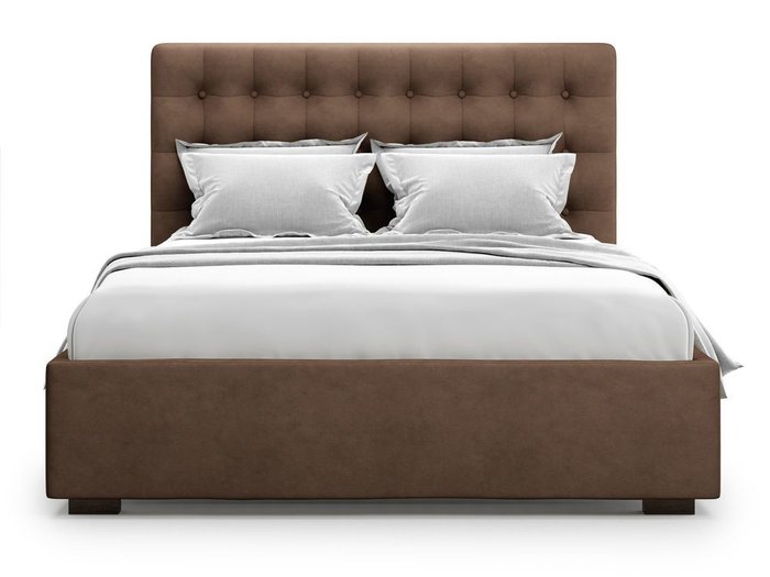 Кровать с подъемным механизмом Brayers 160х200 коричневого цвета