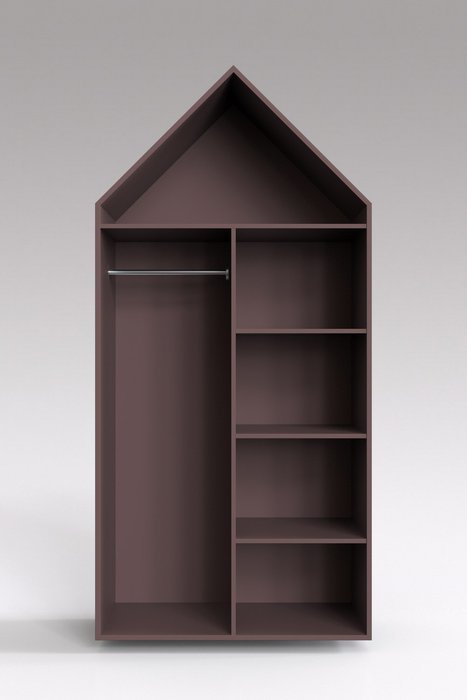 Двойной шкаф-домик Брюссель Maxi сливового цвета 