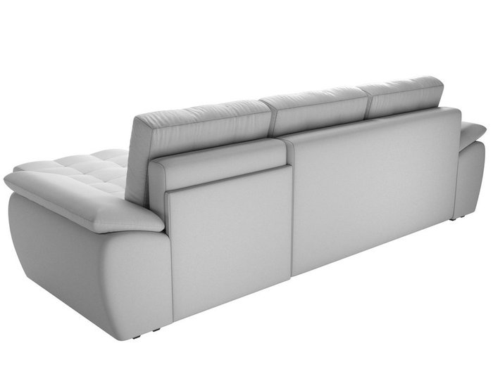 Угловой диван-кровать Нэстор бело-черного цвета (экокожа)