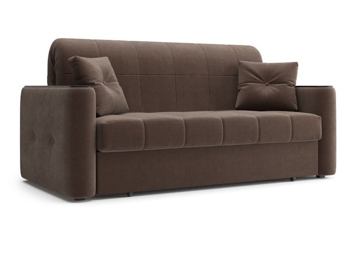 Прямой диван-кровать Ницца коричневого цвета