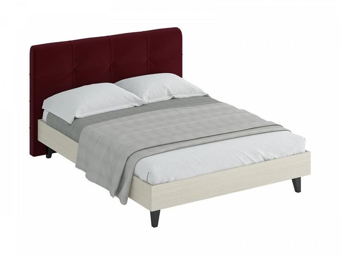 Кровать "Queen Anna" с бордовым изголовьем 160х200 см