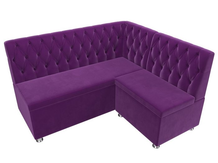 Кухонный угловой диван Мирта фиолетового цвета