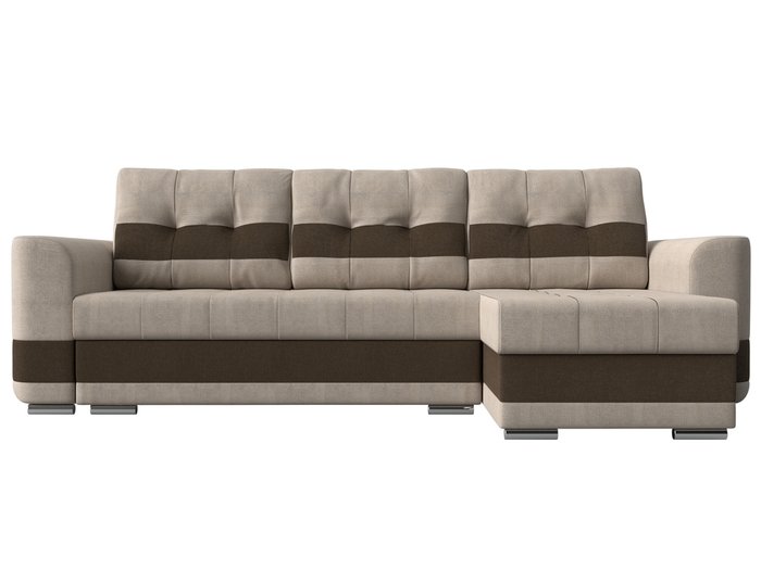 Угловой диван-кровать Честер бежевого цвета