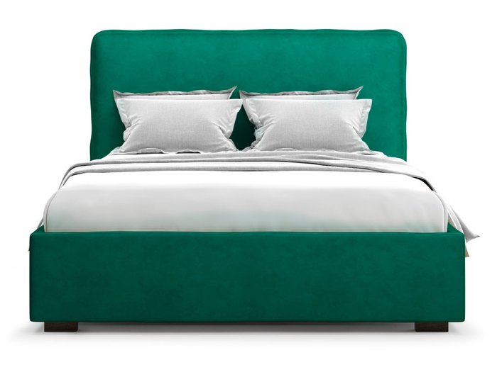 Кровать Brachano 160х200 зеленого цвета с подъемным механизмом 