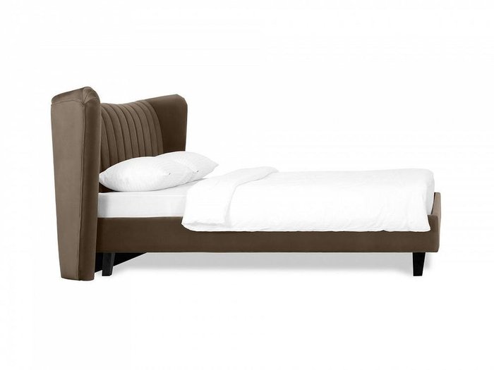Кровать Queen Agata L 160х200 темно-коричневого цвета