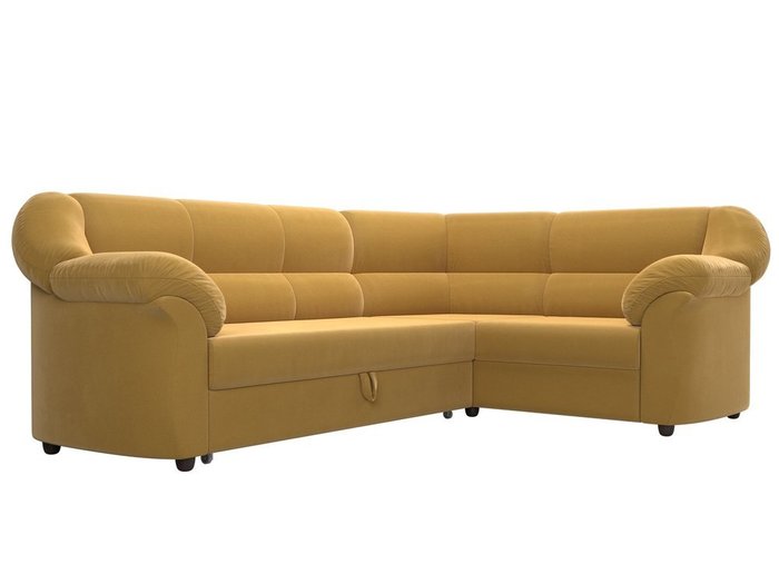 Угловой диван-кровать Карнелла желтого цвета