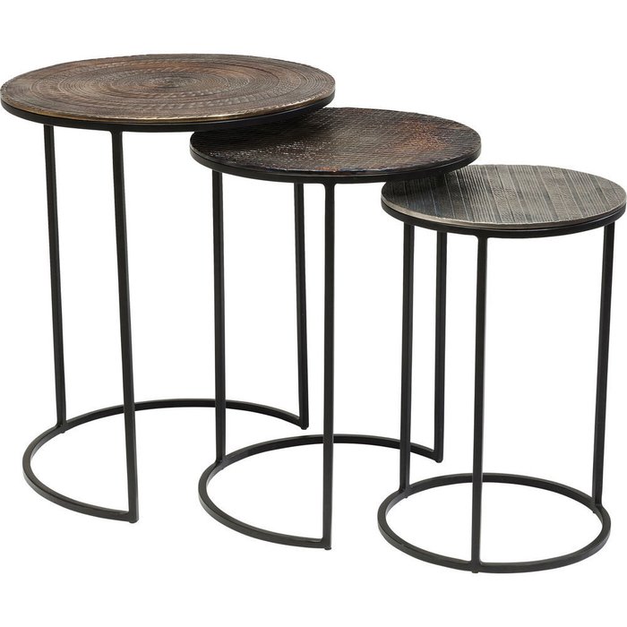 Комплект из трех столиков приставных Electra из металла