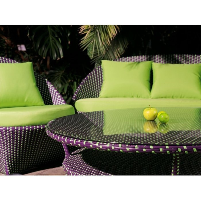 Кресло Ландыши с подушками фисташкового цвета