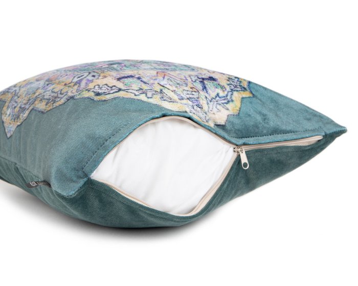 Декоративная подушка Sultan 45х45 бирюзового цвета - купить Декоративные подушки по цене 1313.0