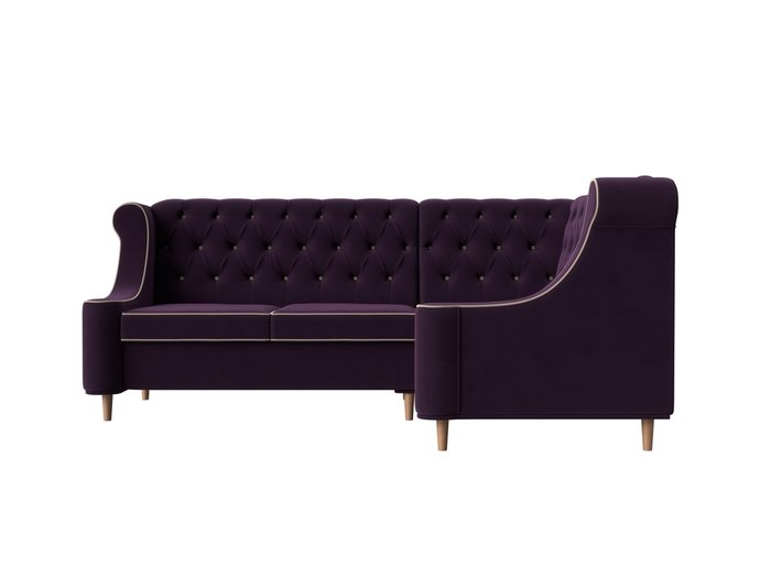 Угловой диван Бронкс фиолетового цвета