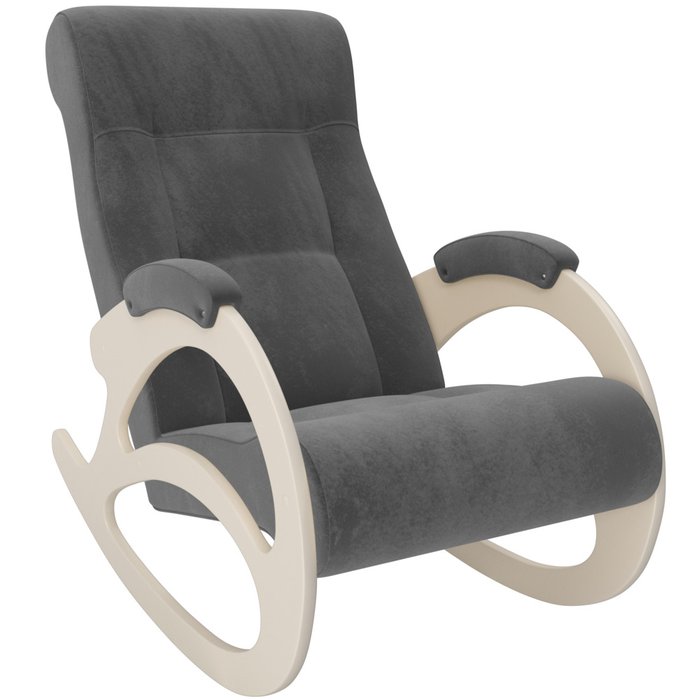 Кресло-качалка Модель 4 без лозы VeronaAntraziteGrey/дуб