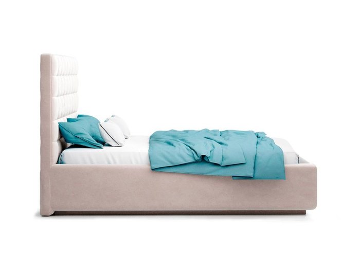 Кровать Vita бежевого цвета с ортопедическим основанием 160х200