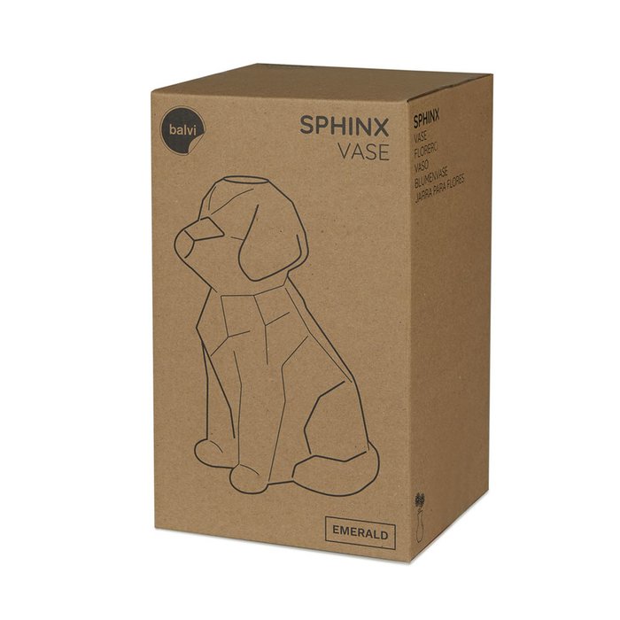 Ваза Sphinx Dog синего цвета