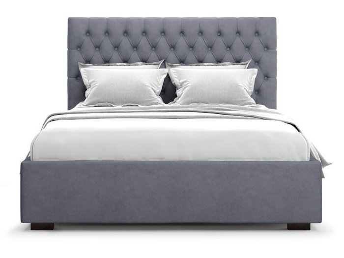 Кровать Nemi без подъемного механизма 160х200 серого цвета