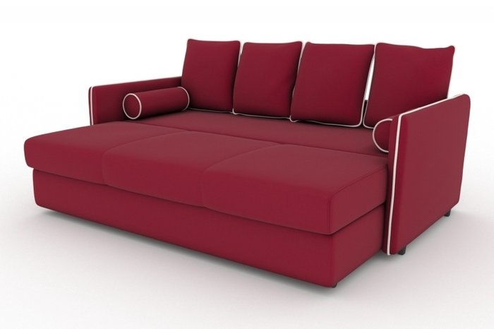 Прямой диван-кровать Cardinal красного цвета