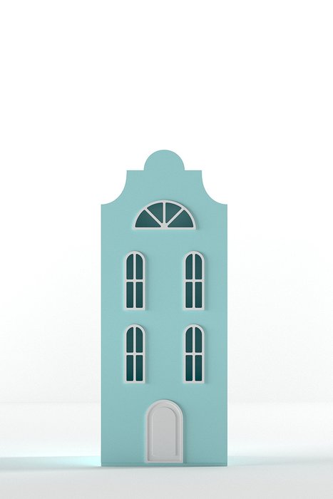 Шкаф-домик Стокгольм Mini ментолового цвета