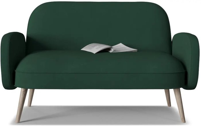 Диван прямой Бержер зеленого цвета - купить Прямые диваны по цене 16428.0