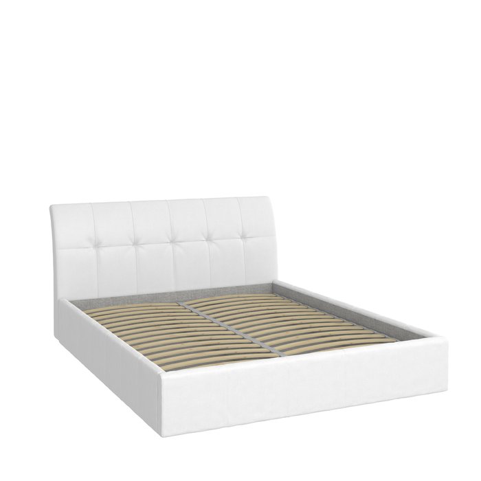 Кровать Инуа 160х200 белого цвета с подъемным механизмом