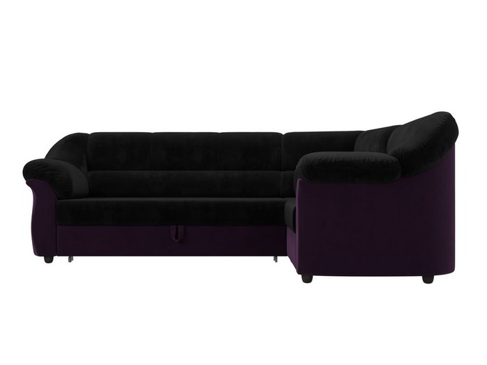 Угловой диван-кровать Карнелла фиолетово-черного цвета