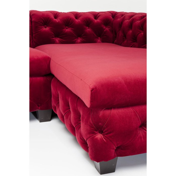 Угловой диван Desire красного цвета