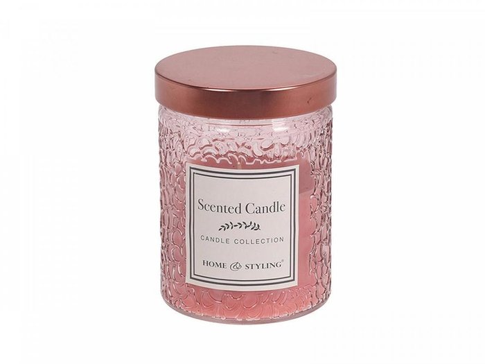 Свеча в банке Sweet Rosy розового цвета 