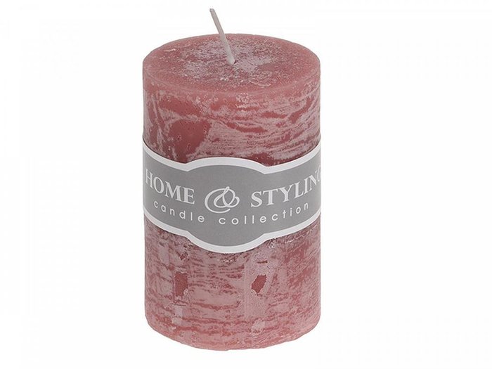 Свеча H&S Rustic розового цвета