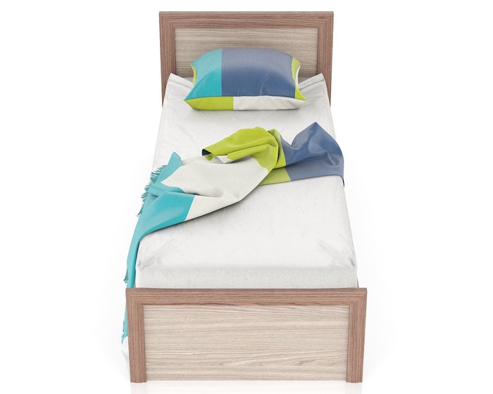 Кровать Аврора 80х200 бежевого цвета - купить Кровати для спальни по цене 6406.0