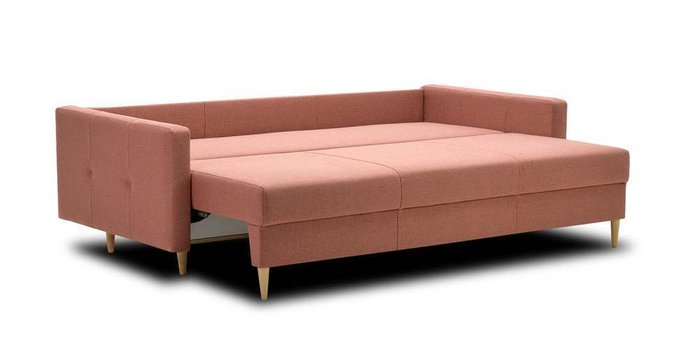 Диван-кровать Ирсен розового цвета - лучшие Прямые диваны в INMYROOM