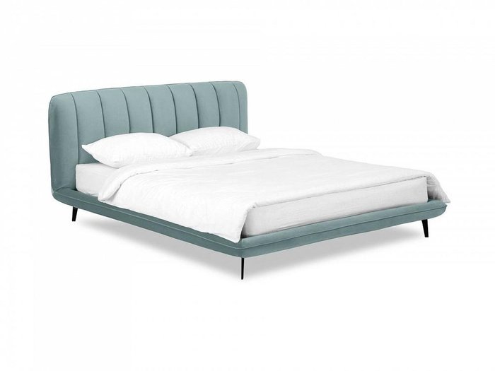 Кровать Amsterdam 160х200 серо-синего цвета