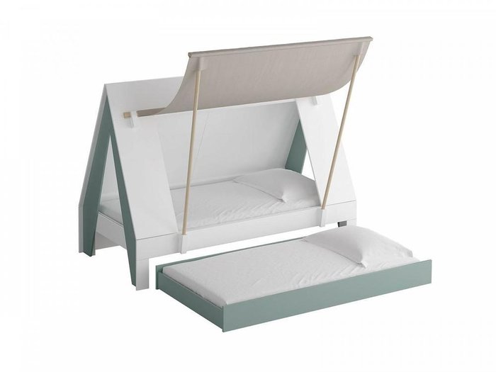 Кровать Campi с бирюзовыми вставками