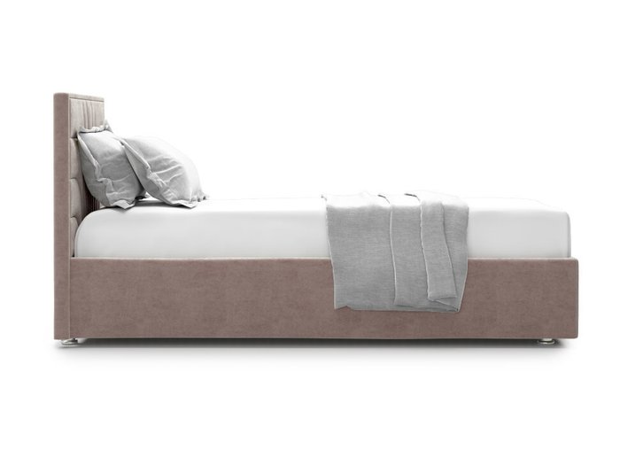 Кровать Premium Milana 90х200  с подъемным механизмом светло-коричневого цвета