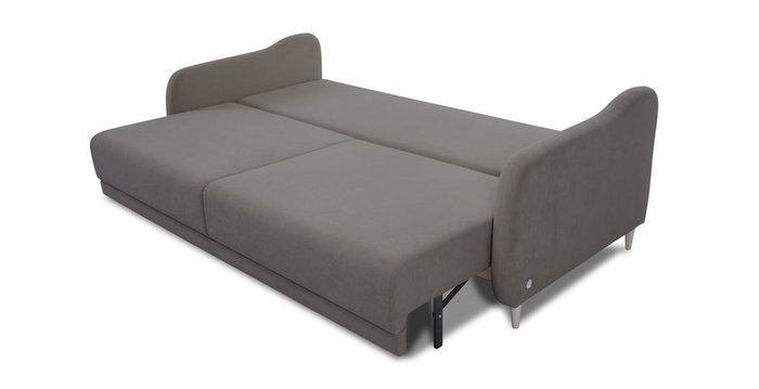 Прямой диван-кровать Бьёрг серо-коричневого цвета