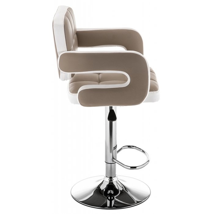 Барный стул Bent бежево-белого цвета