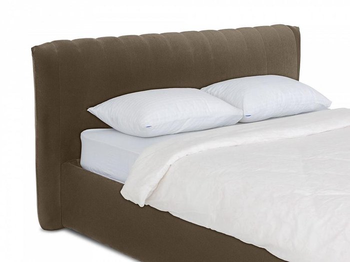 Кровать Queen Anastasia Lux коричневого цвета 160х200 с подъемным механизмом