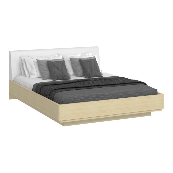 Кровать Элеонора 180х200 с изголовьем белого цвета и подъемным механизмом